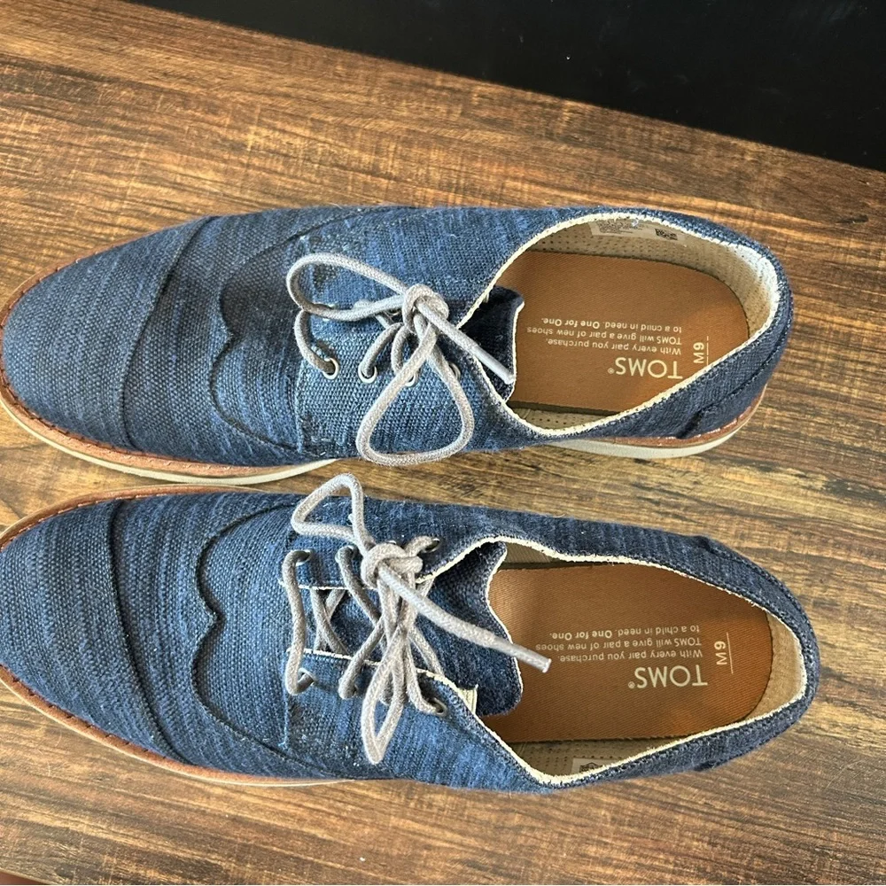 TOMS Brogue Twill Oxford Lace-Ups, Men’s‎ Size 9